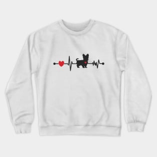 A Yorkie Heartbeat Crewneck Sweatshirt